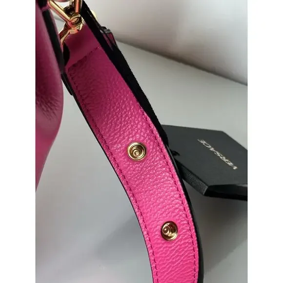 Versace Virtus Grainy Calf Small Pink Top Handle Bag 1015556 IT NWT $2100 - Picture 11 of 16